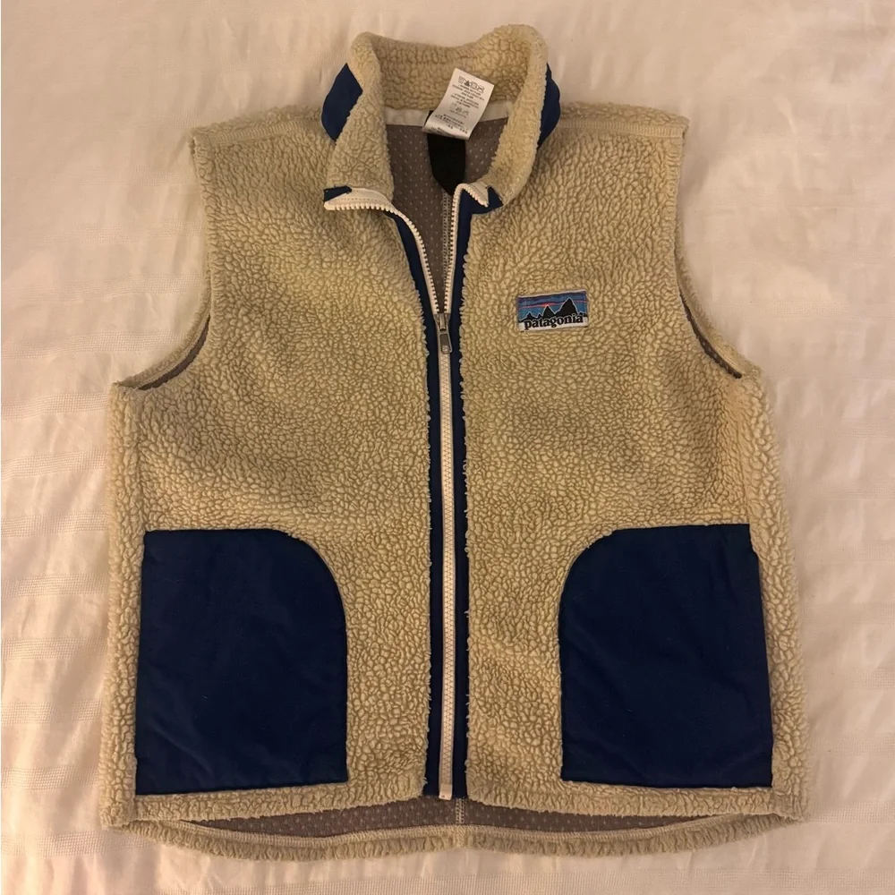 Patagonia Kids Cream Fleece Vest